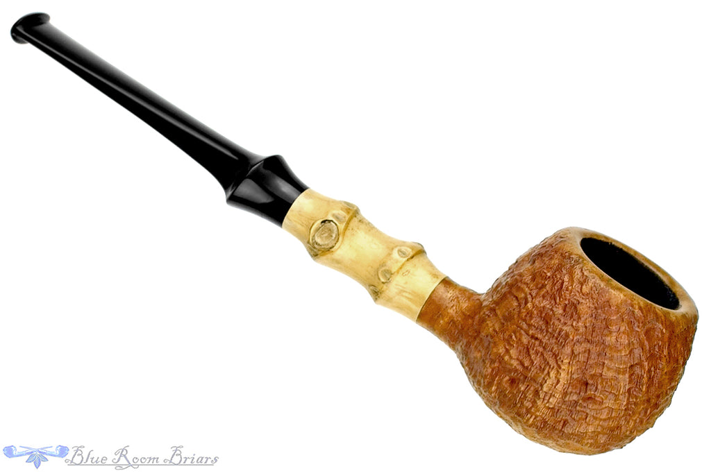 Blue Room Briars is proud to present this Nate King Pipe 726 Natural Ring Blast Prince with Bamboo