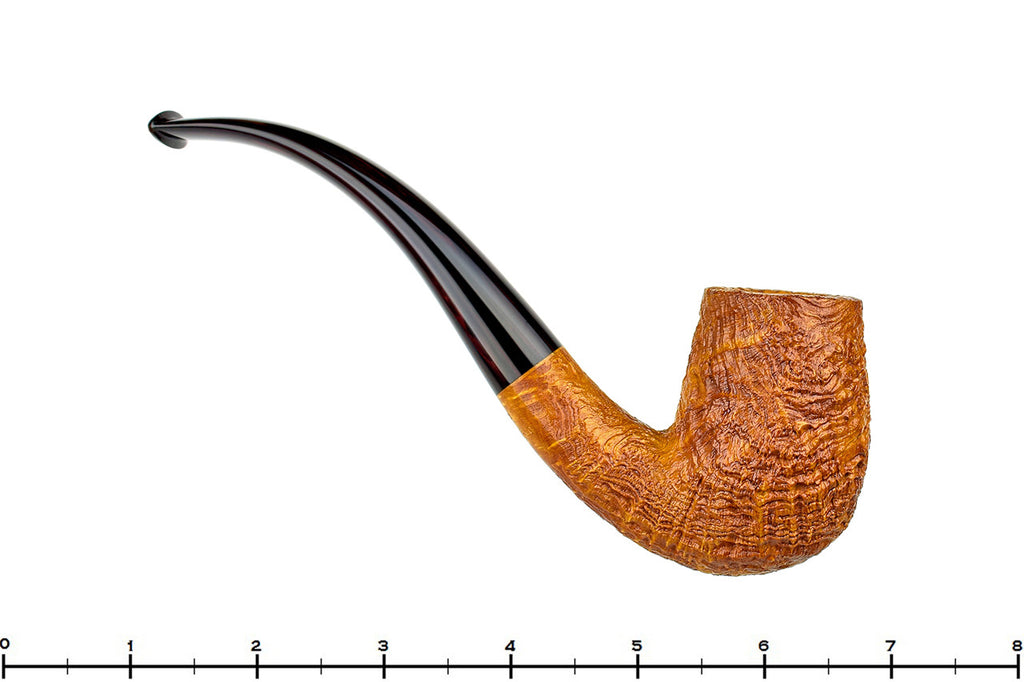 Blue Room Briars is proud to present this Jesse Jones Pipe 3/4 Bent Tan Blast Large Billiard with Brindle