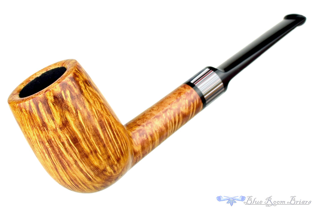 Blue Room Briars is proud to present this Jesse Jones Pipe 3520 Saddled Tall Billiard with Fordite