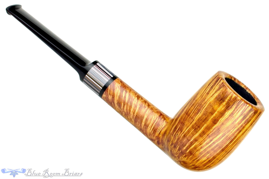 Blue Room Briars is proud to present this Jesse Jones Pipe 3520 Saddled Tall Billiard with Fordite