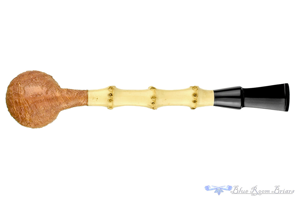 Blue Room Briars is proud to present this Yorgos Mitakidis Pipe 4722 Tan Blast Billiard with Bamboo