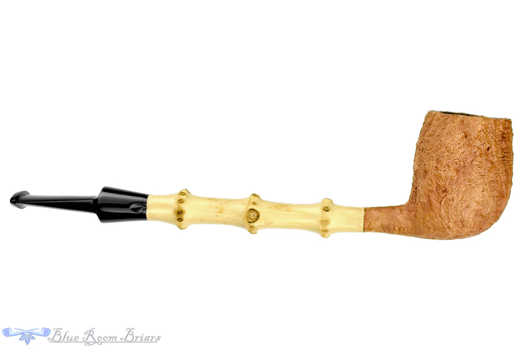 Blue Room Briars is proud to present this Yorgos Mitakidis Pipe 4722 Tan Blast Billiard with Bamboo