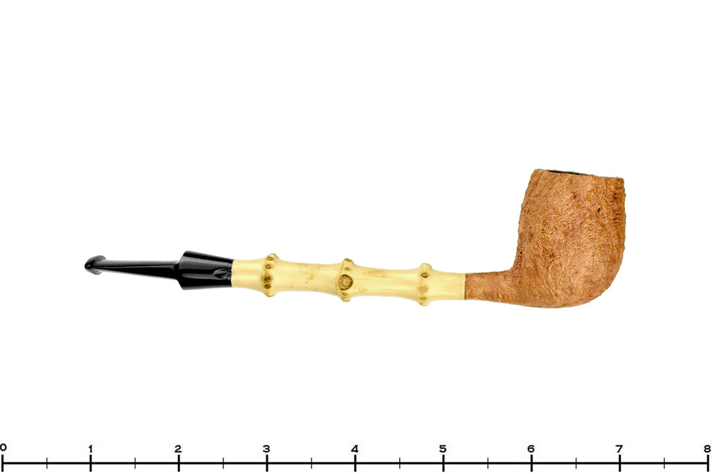 Blue Room Briars is proud to present this Yorgos Mitakidis Pipe 4722 Tan Blast Billiard with Bamboo