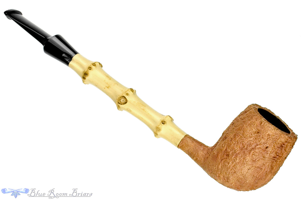 Blue Room Briars is proud to present this Yorgos Mitakidis Pipe 4722 Tan Blast Billiard with Bamboo
