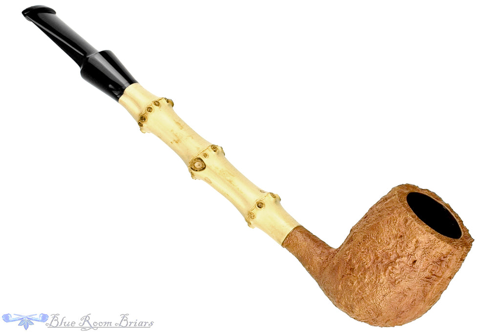 Blue Room Briars is proud to present this Yorgos Mitakidis Pipe 4722 Tan Blast Billiard with Bamboo