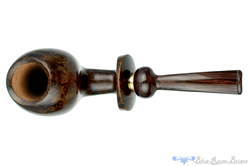 Blue Room Briars is proud to present this Andrey Kharitonov Pipe Pear with Brass and Brindle