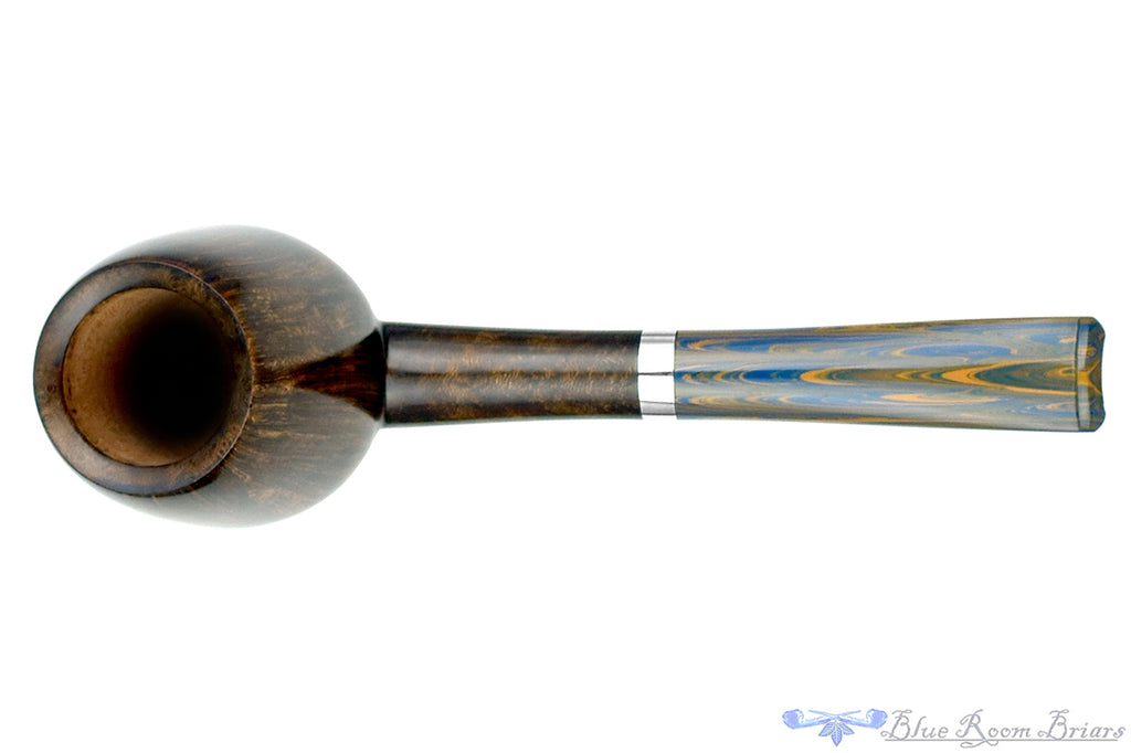 Blue Room Briars is proud to present this Andrey Kharitonov Pipe Billiard with Silver and Brindle