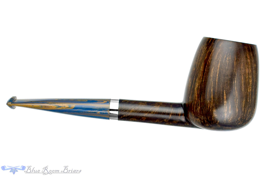 Blue Room Briars is proud to present this Andrey Kharitonov Pipe Billiard with Silver and Brindle