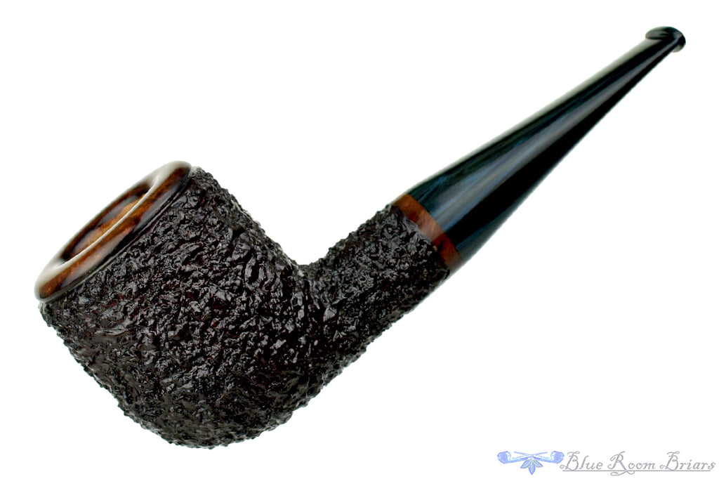 Todd Harris Pipe Large Rusticated Pot with Blue Brindle