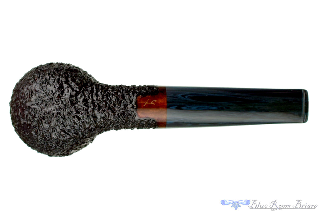 Blue Room Briars is proud to present this Todd Harris Pipe Large Rusticated Pot with Blue Brindle