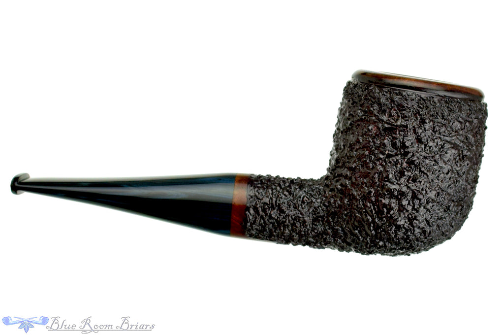 Blue Room Briars is proud to present this Todd Harris Pipe Large Rusticated Pot with Blue Brindle
