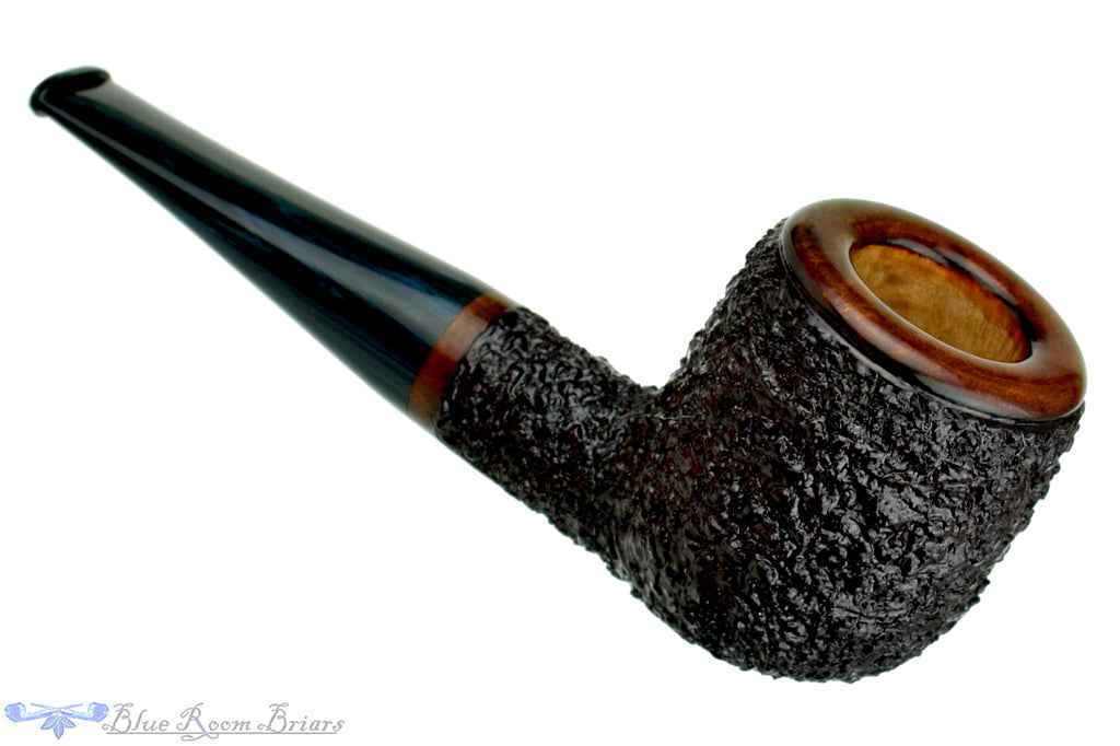 Blue Room Briars is proud to present this Todd Harris Pipe Large Rusticated Pot with Blue Brindle
