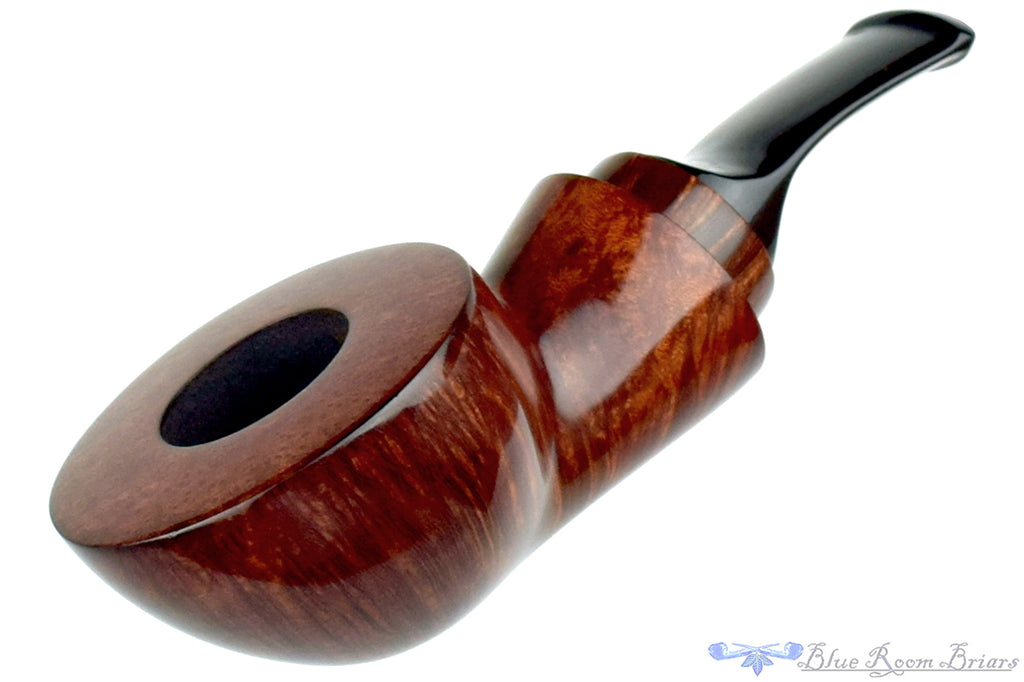 Blue Room Briars is proud to present this Johny Pipes Bent Wide Scoop Reverse Calabash