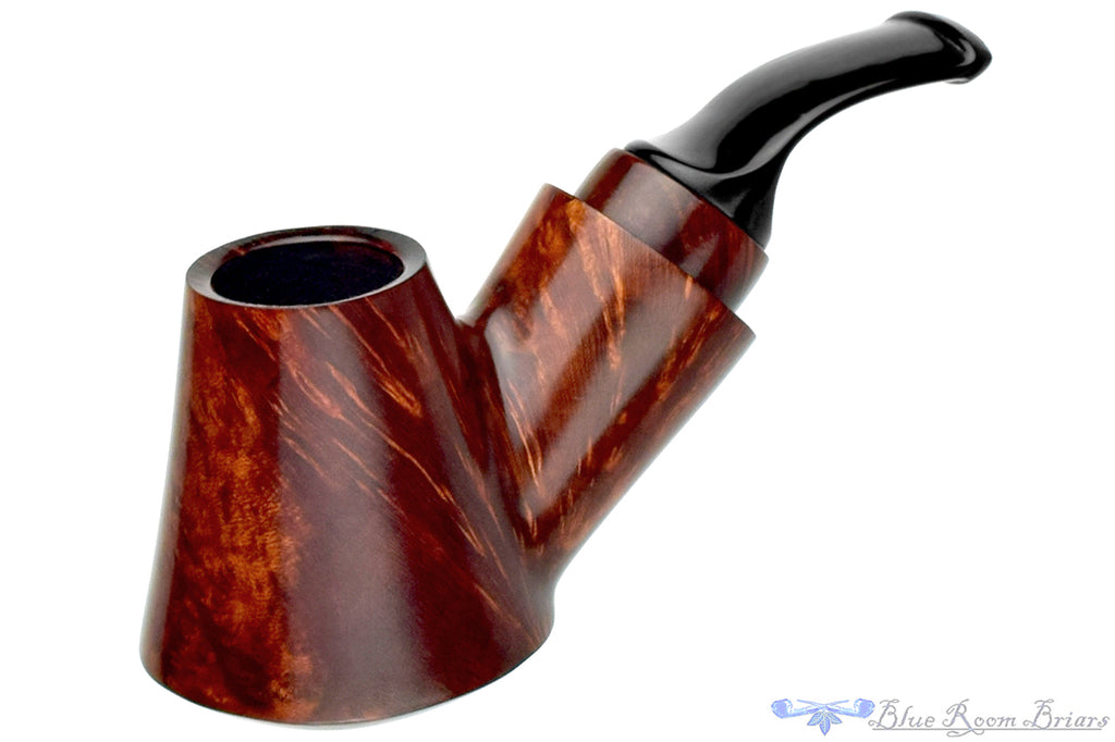 Blue Room Briars is proud to present this Johny Pipes Bent Volcano Reverse Calabash