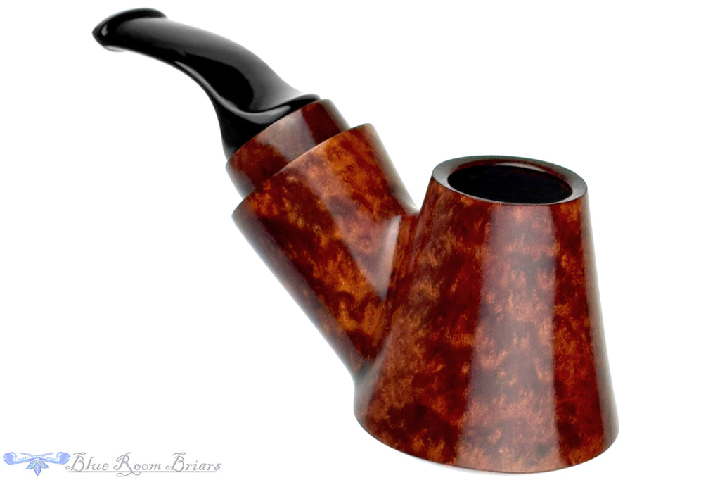 Blue Room Briars is proud to present this Johny Pipes Bent Volcano Reverse Calabash