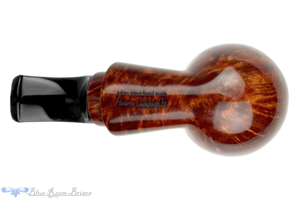 Blue Room Briars is proud to present this Johny Pipes Bent Rhodesian Reverse Calabash