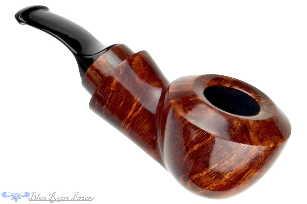 Blue Room Briars is proud to present this Johny Pipes Bent Rhodesian Reverse Calabash
