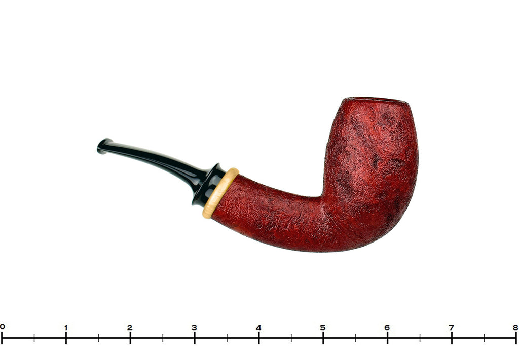 Blue Room Briars is proud to present this Thomas James Pipe Red Blast 1/4 Bent Danish Egg with French Box Wood