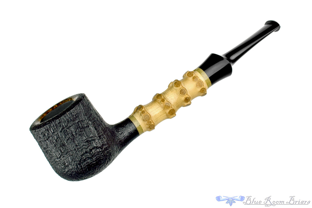 Jesek Pipe by Martin Paljesek Sandblast Pot with Bamboo