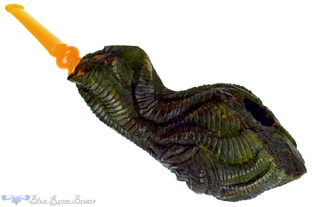 Blue Room Briars is proud to present this Justin Parker H.P. Lovecraft Themed Handmade Sculpted Cthulhu Estate Pipe