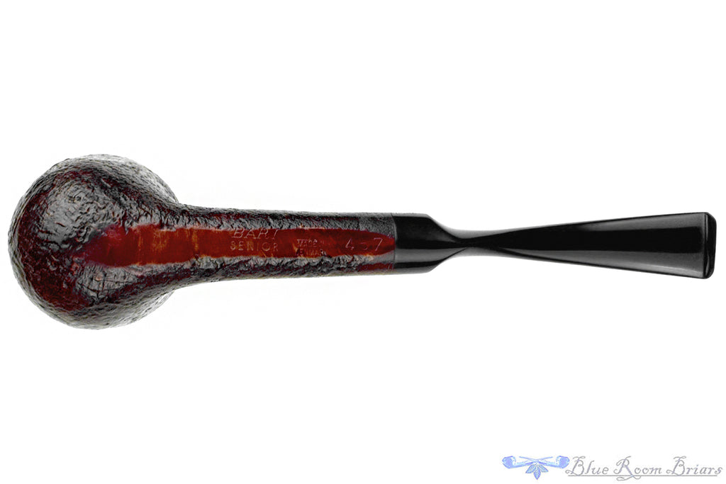 Blue Room Briars is proud to present this Bari Senior 457 Bent Sandblast Rhodesian Sitter Estate Pipe