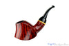 Blue Room Briars is proud to present this David S. Huber Pipe 1/2 Bent Volcano with Box Elder Ring