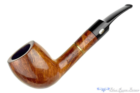 C Kent Joyce Bent Black Blast Blowfish with Zebrawood Estate Pipe