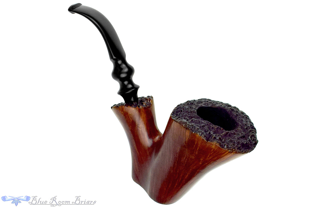 Blue Room Briars is proud to present this L.J. Peretti Large Bent Freehand Sitter with Plateaux Estate Pipe