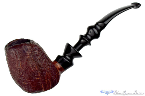 Bari Select Natural Old Briar 964 Chimney Stack Estate Pipe with Brass Repair Band