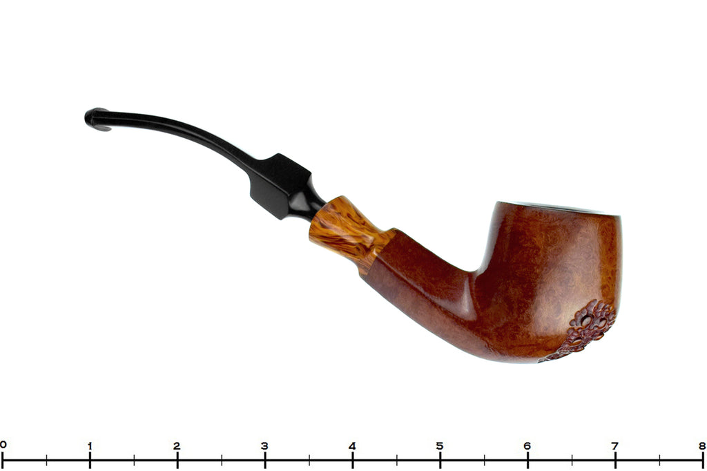 Blue Room Briar is proud to present this Jobey Unicorn 470 Spot Carved Bent Pot with Diamond Shank and Acrylic Estate Pipe with BRB Replacement Stem 