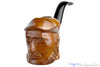 Blue Room Briars is proud to present this Plymouth Carved Man with Hat Figural UNSMOKED Estate Pipe