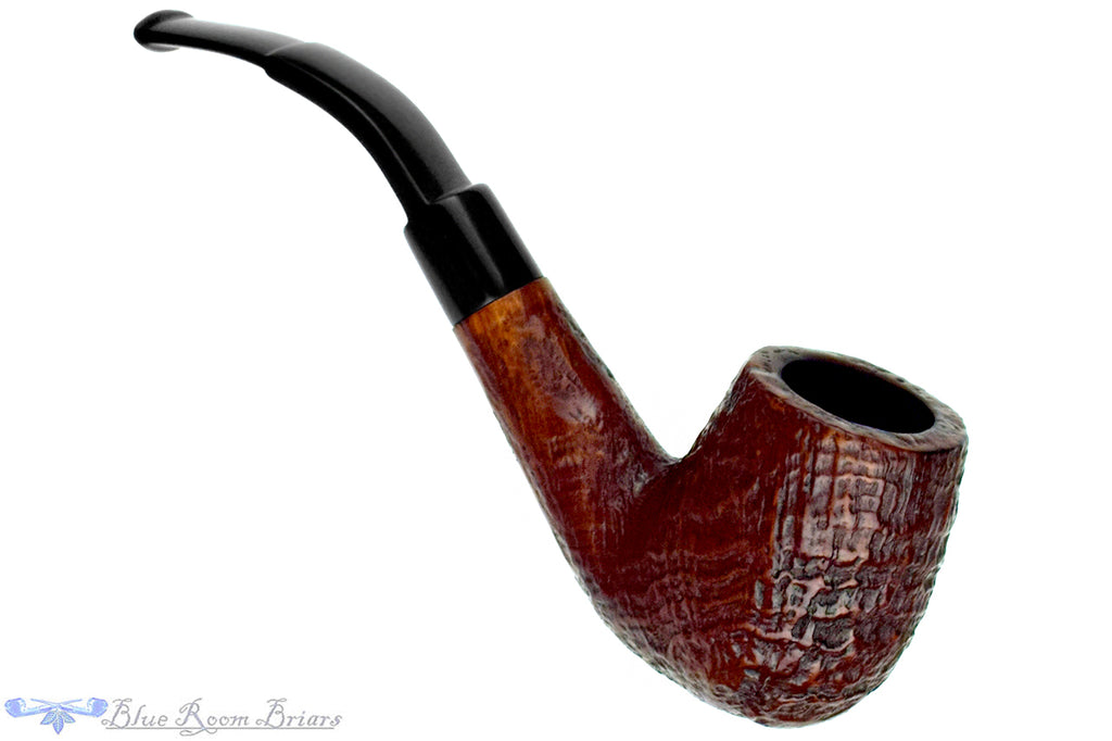 Blue Room Briar is proud to present this Charatan 110DC Sandblast Bent Billiard Estate Pipe
