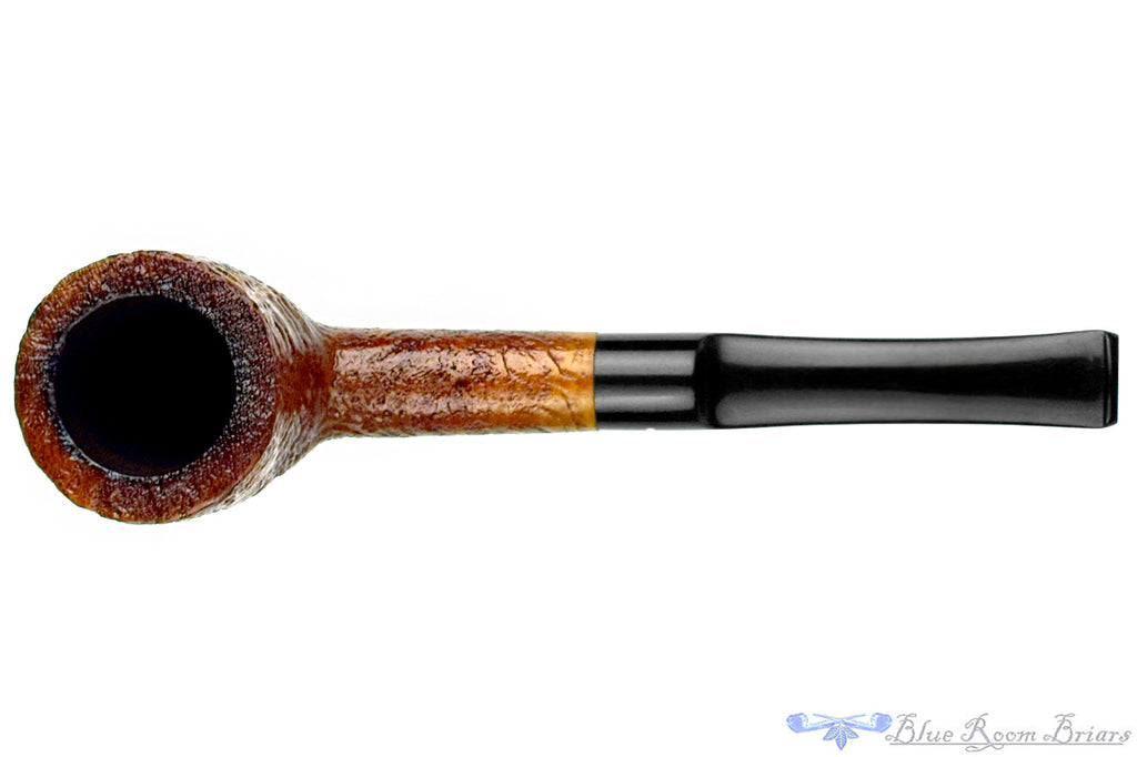 Blue Room Briar is proud to present this Sasieni Four Dot Ruff-Root Sandblast Pot Sitter Estate Pipe