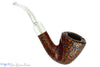 Italian Sherlock 740 1/2 Bent Sandblasted Dublin with Clear Stem Estate Pipe