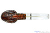 Italian Sherlock 740 1/2 Bent Sandblasted Dublin with Clear Stem Estate Pipe