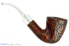 Italian Sherlock 740 1/2 Bent Sandblasted Dublin with Clear Stem Estate Pipe