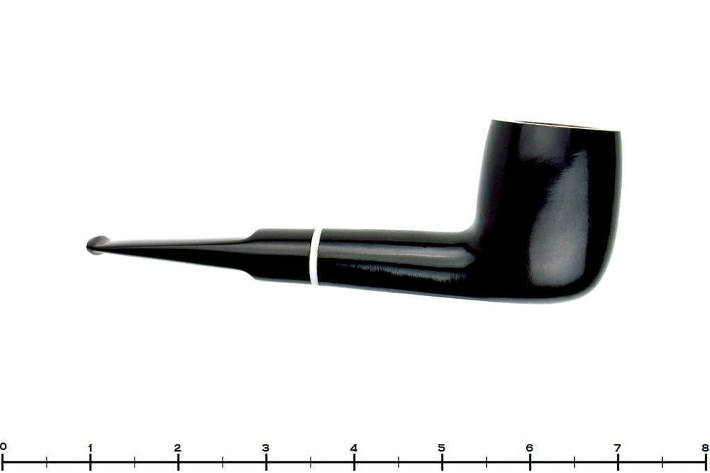 Blue Room Briars is proud to present this Lorenzo (Bianco / Nero) 8738 Billiard (9mm Filter) Sitter with Acrylic Estate Pipe