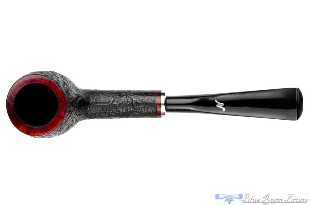 Blue Room Briars is proud to present this Erik Nørding ROM (1995 Make) Handmade Sandblast Billiard with Nickel Estate Pipe