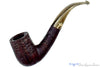 Blue Room Briars is proud to present this Scottie Piersel Over Bent Sandblast Billiard (2021 Make) with Brindle UNSMOKED Estate Pipe