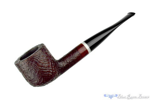 Bari Select Natural Old Briar 964 Chimney Stack Estate Pipe with Brass Repair Band