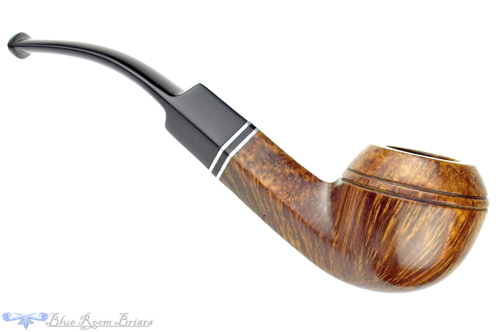 Peterson 80S 1/4 Bent Bulldog with Nickel and Acrylic UNSMOKED Estate Pipe