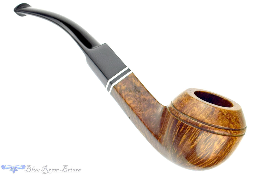 Peterson 80S 1/4 Bent Bulldog with Nickel and Acrylic UNSMOKED Estate Pipe