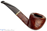 Blue Room Briars is proud to present this Savinelli Alligator 305 Bent Carved Scoop Dublin (6mm Filter) with Brass and Brindle UNSMOKED Estate Pipe