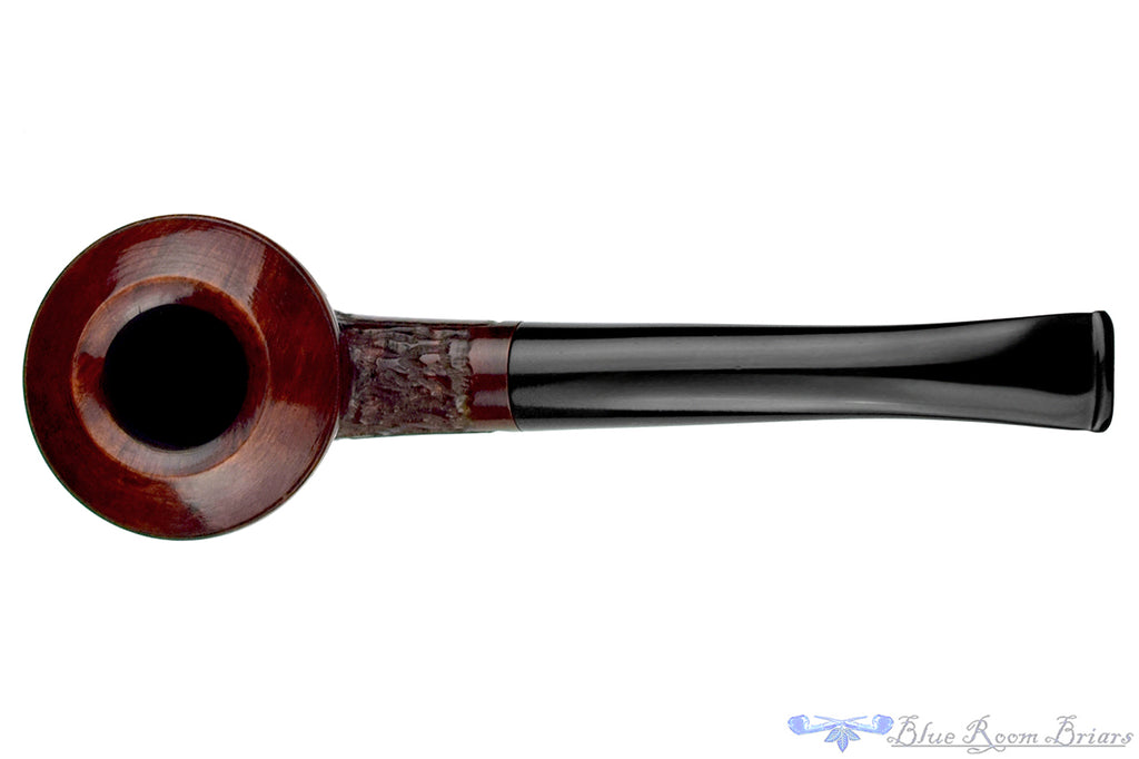 Blue Room Briars is proud to present this Handskaret Bent Rusticated Rhodesian Estate Pipe