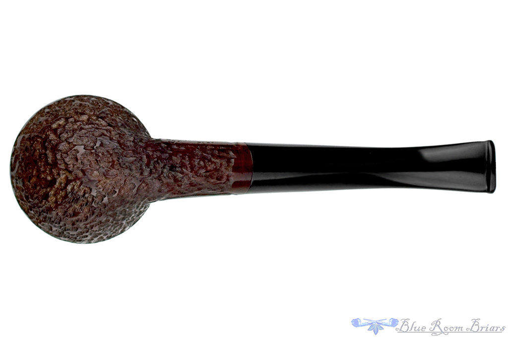 Blue Room Briars is proud to present this Handskaret Bent Rusticated Rhodesian Estate Pipe