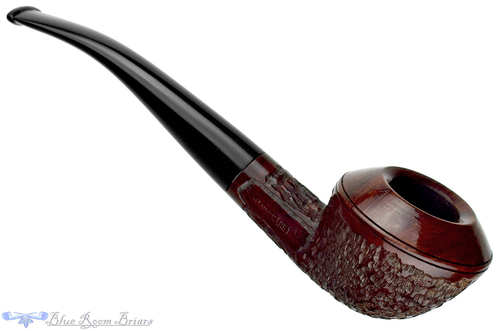 Blue Room Briars is proud to present this Handskaret Bent Rusticated Rhodesian Estate Pipe