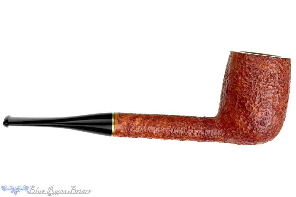 Blue Room Briars is proud to present this Savinelli RM 1995 Rusticated Billiard Sitter UNSMOKED with Brass Estate Pipe