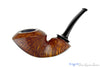 Blue Room Briars is proud to present this Sabina Santos Bent Reverse Calabash Sitter with Plateaux Estate Pipe