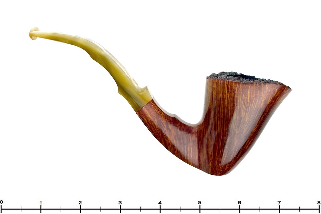 Blue Room Briars is proud to present this Wengholt Unique Straight Grain Bent Freehand with Plateau Estate Pipe