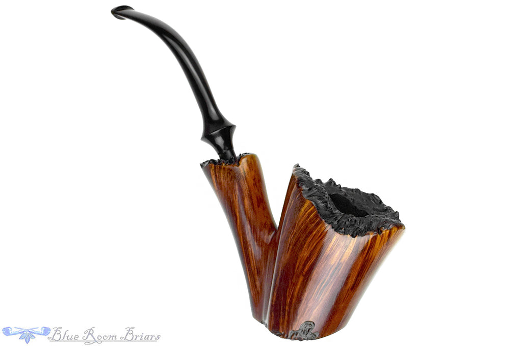 Blue Room Briars is proud to present this Nørding De Luxe Bent Freehand Sitter with Plateaux Estate Pipe with BRB Replacement Stem